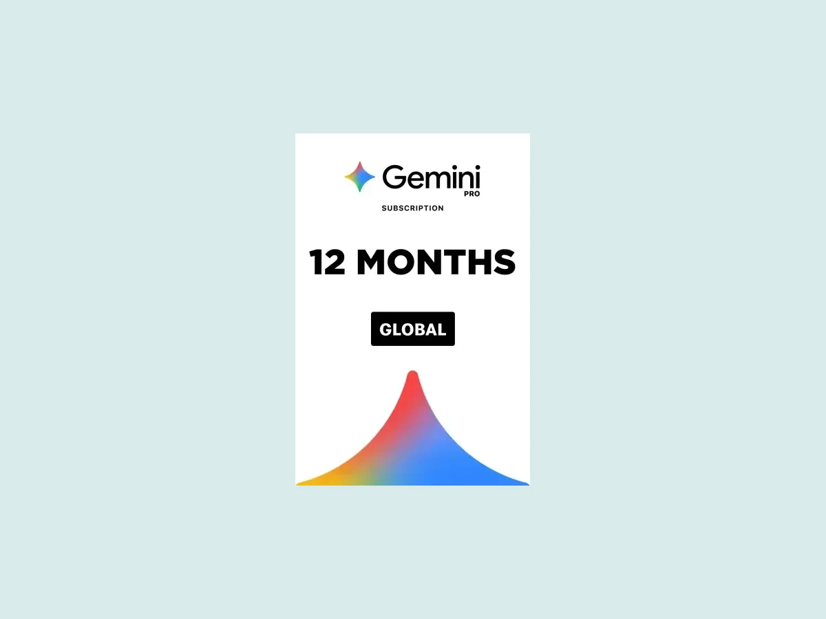 Google AI Pro yearly subscription with Gemini Advanced access, 5 TB Google storage, Deep Research, NotebookLM, and activation link delivery